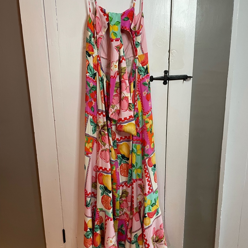 Paper Heart Bright Fruit Patchwork Tie Back Maxi … - image 2